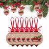 2025 Christmas Ornaments Set of 6, Merry Christmas Red Truck on Wooden Xmas Tree Ornaments Hanging Acrylic Ornament Xmas Tree Party Decoration, Red Black Plaid view 1
