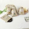 Christmas Gift Bags with Drawstring, Linen Burlap Material (8-A, 10 * 14cm) view 2