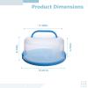 LUMINFLY Holds 10 in / 25.4 Cm Round Pie and Cake, Carrier Plastic with Handle and Lid, Clear Portable Box Bakery Tall, Base Reusable with Washable, Includes Sturdy Latches view 3