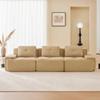 115.3 Camel Boneless Couches for Living Room, Modular Sectional Sofa, 3 Seater Comfy Upholstered Deep Seat Corduroy Fabric Cloud Couch No Assembly, Anti-Slip Design view 1