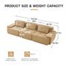 115.3 Camel Boneless Couches for Living Room, Modular Sectional Sofa, 3 Seater Comfy Upholstered Deep Seat Corduroy Fabric Cloud Couch No Assembly, Anti-Slip Design view 2