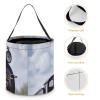 Large Halloween Tote Treat Bags Steam Locomotive Train2 Printed Halloween Goodie Candy Bags,Snack Grocery Tote with Handles view 4