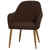 ZRCYXDW Soft Curved Back Dining Chair Covers, Spandex Curved Back Chair Slipcover Stretch Washable Armrest Counter Height Bar Stools Covers with Elastic Bottom Machine Washable-Brown-1 Pack view 1