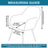 ZRCYXDW Soft Curved Back Dining Chair Covers, Spandex Curved Back Chair Slipcover Stretch Washable Armrest Counter Height Bar Stools Covers with Elastic Bottom Machine Washable-Brown-1 Pack view 3