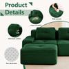 115.3 Green Boneless Couches for Living Room, Modular Sectional Sofa, 3 Seater Comfy Upholstered Deep Seat Corduroy Fabric Cloud Couch No Assembly, Anti-Slip Design view 3