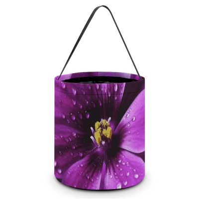 BWQJKUO Large Halloween Tote Treat Bags Purple Flower Printed Halloween Goodie Candy Bags,Snack Grocery Tote with Handles