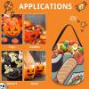BWQJKUO Large Halloween Tote Treat Bags Sushi Printed Halloween Goodie Candy Bags,Snack Grocery Tote with Handles view 3