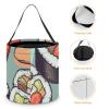 BWQJKUO Large Halloween Tote Treat Bags Sushi Printed Halloween Goodie Candy Bags,Snack Grocery Tote with Handles view 4