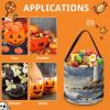 Large Halloween Tote Treat Bags Sea Lighthouse Sandbeach Printed Halloween Goodie Candy Bags,Snack Grocery Tote with Handles view 3