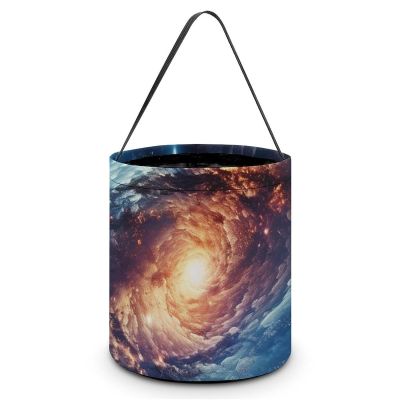 Large Halloween Tote Treat Bags Universe Milky Way Galaxy Printed Halloween Goodie Candy Bags,Snack Grocery Tote with Handles