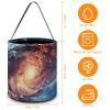 Large Halloween Tote Treat Bags Universe Milky Way Galaxy Printed Halloween Goodie Candy Bags,Snack Grocery Tote with Handles view 2