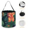 Large Halloween Tote Treat Bags Tropical Plant Bird Flowers Printed Halloween Goodie Candy Bags,Snack Grocery Tote with Handles view 4