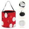 Large Halloween Tote Treat Bags Red White Polka Dot Printed Halloween Goodie Candy Bags,Snack Grocery Tote with Handles view 4