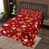 Erosebridal Kids Christmas Bedspread Sets Twin Size Cute Santa Claus Coverlet Set for Boys Girls Merry Christmas Bed Set Cartoon Gingerbread Man Deer Xmas Bedding Set view 1