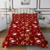 Erosebridal Kids Christmas Bedspread Sets Twin Size Cute Santa Claus Coverlet Set for Boys Girls Merry Christmas Bed Set Cartoon Gingerbread Man Deer Xmas Bedding Set view 2