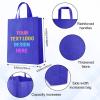 Chrifansi Custom Tote Bags with Your Logo Text, Personalized Bulk Pack Grocery Bags, 300 PACK Reusable Shopping Bags for Businesses, Bulk Orders, Events-Royal Blue view 2