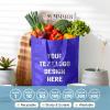 Chrifansi Custom Tote Bags with Your Logo Text, Personalized Bulk Pack Grocery Bags, 300 PACK Reusable Shopping Bags for Businesses, Bulk Orders, Events-Royal Blue view 4