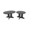 43.31" -59.06" Extendable Dining Table Set of 4, Black Dining Room Table & 4 Blue Velvet Dining Chairs with Wood Leg, Rustic Kitchen Dining Table and Chairs Set, Modern 5 Piece Dining Set view 3