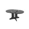 43.31" -59.06" Extendable Dining Table Set of 4, Black Dining Room Table & 4 Blue Velvet Dining Chairs with Wood Leg, Rustic Kitchen Dining Table and Chairs Set, Modern 5 Piece Dining Set view 4