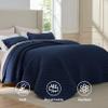 Bedsure Quilts Queen Size - Lightweight Bedspreads Queen Size with Classic Honeycomb Quilting, Soft Quilt Bedding Set, Navy Comforter Set Coverlet for All Seasons with 2 Pillow Shams (90" x 96") view 2