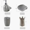 Bathroom Decoration Accessories Lotion Bottle Toothbrush Holder Mouthwash Cup/soap Dish/Washing Set(E) view 2