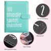 100 Envelopes Money Saving Challenge, 100 Envelope Challenge Binder, Easy and Fun Way to Save $5,050, Savings Challenges Budget Book Binder with Cash Envelopes for Office,Home,School (Green) view 3