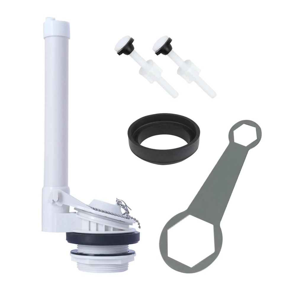 AMZLMPKNTW 2-Inch Toilet Flush Valve Kit with Gasket Flapper Chain and Tank Bolt Compatible with Two-Piece Design