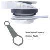 AMZLMPKNTW 2-Inch Toilet Flush Valve Kit with Gasket Flapper Chain and Tank Bolt Compatible with Two-Piece Design view 2