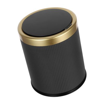 BESPORTBLE Automatic Touchless Trash Can with Lid Smart Sensor Wastebasket for Bathroom Bedroom Kitchen Office Odor-Sealed Large Capacity Black Bin for Home Use