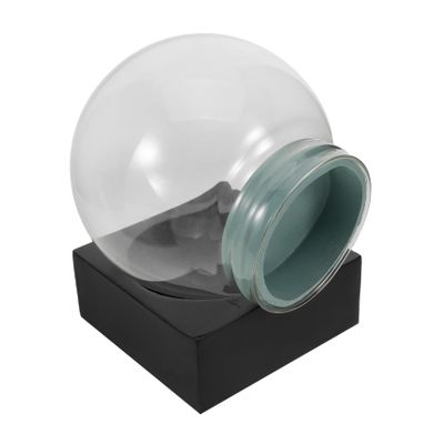 DIYEAH DIY Clear Glass Snow Globe Kit with Strong Resin Base for Christmas Crafts Fillable Water Globe Ornament for Holiday Parties for Winter Decor