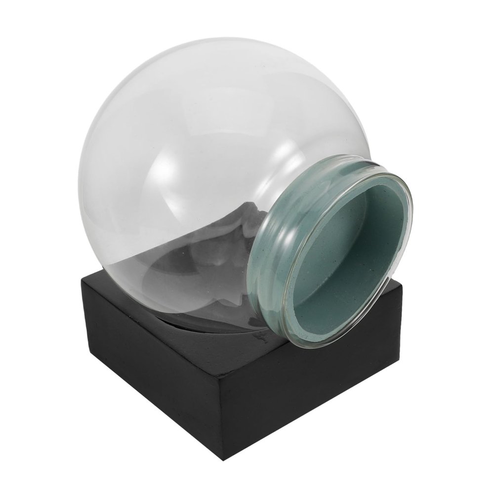 DIYEAH DIY Clear Glass Snow Globe Kit with Strong Resin Base for Christmas Crafts Fillable Water Globe Ornament for Holiday Parties for Winter Decor