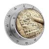 Sheet Music Timer,Chef Cooking Timer Clock, Countdown Reminder No Batteries Required- Exquisite Stainless Steel Body for Exercise Outdoors view 1
