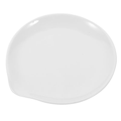 BESPORTBLE Multi-function Ceramic Spoon Rest Heat-resistant Scoop Tray for Stove Top and Dining Table Practical White Porcelain Spoon Holder for Kitchen Utensils Easy to Clean and Elegant