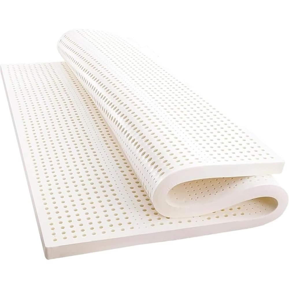 1 Inch Natural Latex Mattress, Washable Latex Mattress, Latex Mattress with Honeycomb Pores, Washable & Breathable, for Easy Care, Hotel Use,7587inch(190220cm)