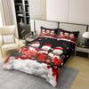 Erosebridal Christmas Snowman Bedding Set King Winter Holiday Snowflakes 100% Cotton Duvet Cover Red Xmas Poinsettia Comforter Cover for Kids Boys Girls Adults Christmas Decoration Ball Bed Set 3 Pcs view 2
