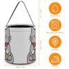 Halloween Trick Or Treat Bag Durable, Gray Cartoon Cat Candy Tote Bag Reusable Gift Bags for Party view 2