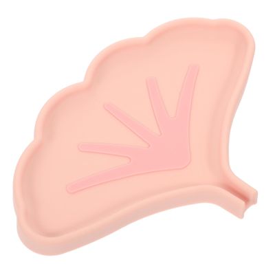 Alipis Creative Ginkgo Leaf Silicone Soap Holder with Self-draining Design Anti-Slip Bar Soap Tray for Bathroom Kitchen Shower Countertop and Small Item Organizer Pink