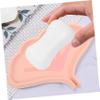 Alipis Creative Ginkgo Leaf Silicone Soap Holder with Self-draining Design Anti-Slip Bar Soap Tray for Bathroom Kitchen Shower Countertop and Small Item Organizer Pink view 2