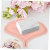 Alipis Creative Ginkgo Leaf Silicone Soap Holder with Self-draining Design Anti-Slip Bar Soap Tray for Bathroom Kitchen Shower Countertop and Small Item Organizer Pink view 4