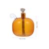 Lurrose Refillable Glass Oil Lamp Borosilicate Liquid Candle for Indoor Use Home Decor Dining Table Accent Cozy Romantic Ambiance 2.75X2.75X2.75In view 2
