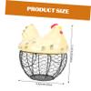 Alipis Farmhouse Style Hen Shape Egg Basket Metal Wire Mesh Kitchen Storage Organizer for Fresh Eggs Vegetables and Fruits Steel Wire Hollow Design Decorative and Functional for Household view 2