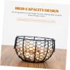 Alipis Farmhouse Style Hen Shape Egg Basket Metal Wire Mesh Kitchen Storage Organizer for Fresh Eggs Vegetables and Fruits Steel Wire Hollow Design Decorative and Functional for Household view 3