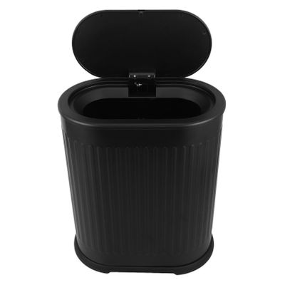 Alipis Narrow Trash Can with Press Lid Plastic Bathroom Bin Odor-Sealing Space-Saving Garbage Container for Kitchen Bedroom Office Home