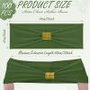 Hahafelt 100 Pack Chair Sashes, Spandex Chair Bows for Party, Olive Green view 2