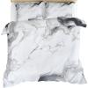 GKPLY Marble Comforter SetNordic Gray Duvet Cover King, Simple Marble Bedding with 2 Pillowcases, Duvet Cover with Zipper, 3 Pieces, Reversible Bedding Set view 1
