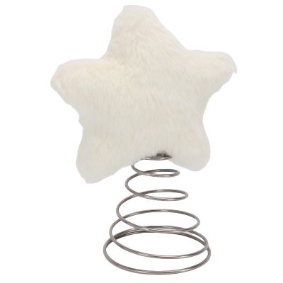 Yosoo Health Gear Christmas Tree Topper Star, Plush Holiday Decoration, Festive Xmas Home Ornament (Beige)