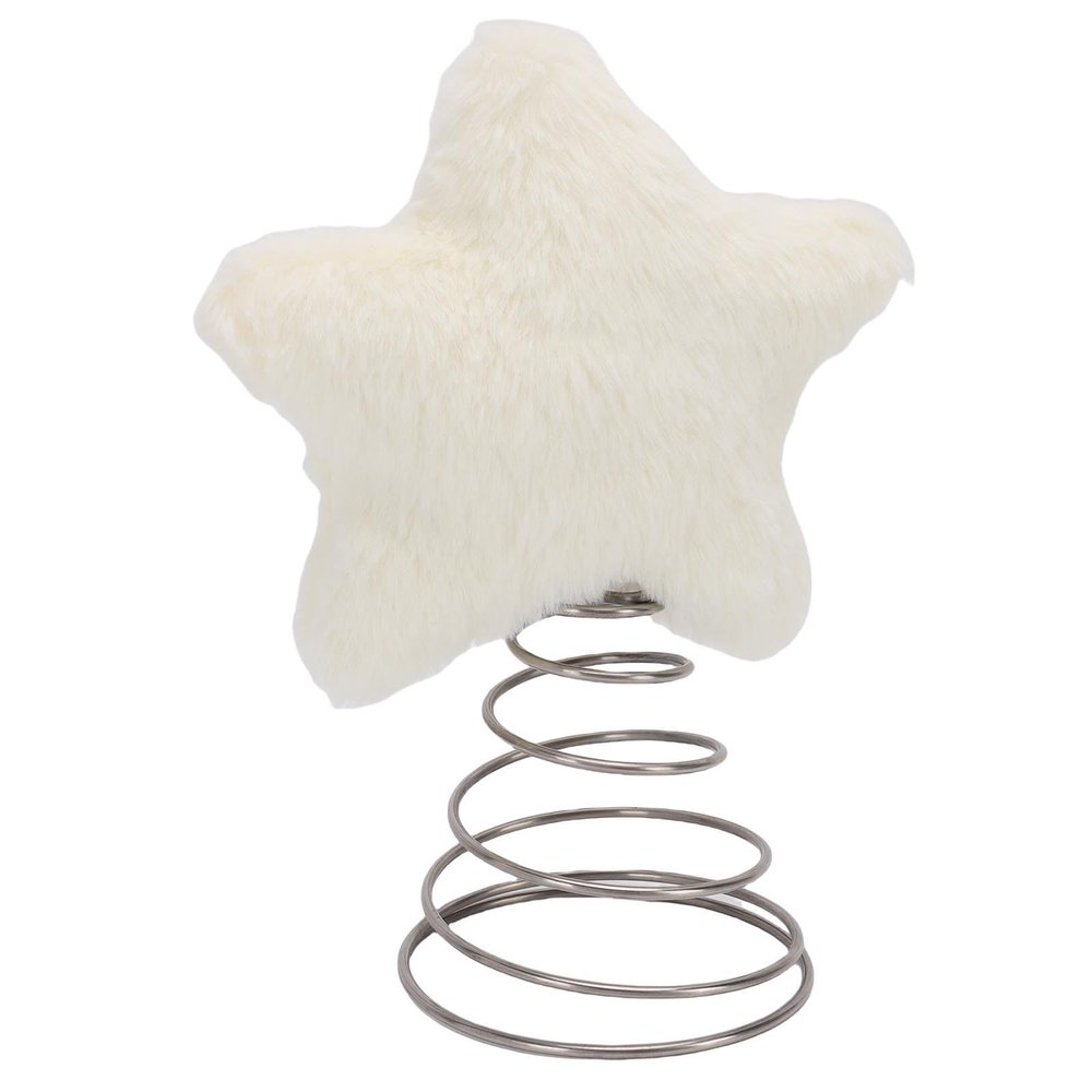Yosoo Health Gear Christmas Tree Topper Star, Plush Holiday Decoration, Festive Xmas Home Ornament (Beige)