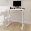 AnoYishev Height-Adjustable Study Office Desk, Sit to Stand Desks Workstation, Manual Crank Adjustable Computer Table for Kids Teens Adults, Multi Compact Design (White, 32 Inches) view 2
