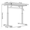 AnoYishev Height-Adjustable Study Office Desk, Sit to Stand Desks Workstation, Manual Crank Adjustable Computer Table for Kids Teens Adults, Multi Compact Design (White, 32 Inches) view 3