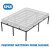 Exeloria 6 Pack Mattress Slide Stoppers, Non-Slip Metal Mattress Gaskets, Adjustable Bed Frame Grippers to Keep Mattress from Sliding, Black view 3